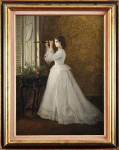 GAMBOGI Fanny Taillefer 1800-1800,Observation à la longue vue,Osenat FR 2009-11-22