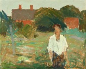 Gammelgaard Albert 1897-1963,Girl in field,1943,Bruun Rasmussen DK 2020-01-07