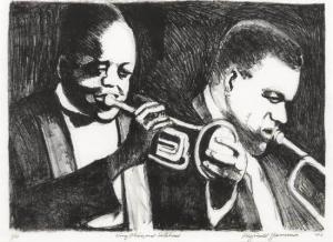 GAMMON REGINALD 1921-2005,King Oliver and Satchmo.,2003,Swann Galleries US 2010-06-24