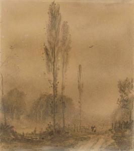GAMPERT Otto 1842-1924,Forest path.,Galerie Koller CH 2014-09-17