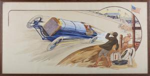 GAMY Marguerite 1883-1936,Racing Peugeot,1913,Tooveys Auction GB 2023-01-18