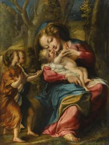 GANDINI DEL GRANO Giorgio 1489-1538,MADONNA AND CHILD WITH TWO ANGELS,Sotheby's GB 2019-01-30