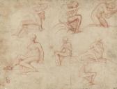 GANDINI DEL GRANO Giorgio 1489-1538,Studies of seated and kneeling figures,Christie's GB 2012-07-03