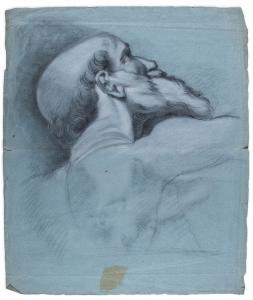 GANDOLFI Gaetano 1734-1802,Head study of a tonsured, bearded saint,Dreweatts GB 2016-04-06