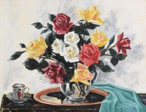 Ganly Eileen 1900-2000,Still Life - Vase of Flowers,1968,Morgan O'Driscoll IE 2017-08-14