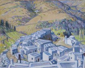 GANLY Rose Brigid 1909-2002,CUBIST LANDSCAPE - GREECE?,De Veres Art Auctions IE 2023-11-21