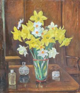 GANLY Rose Brigid 1909-2002,STILL LIFE OF DAFFODILS,De Veres Art Auctions IE 2023-11-21