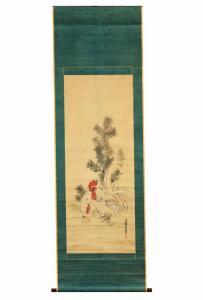 Ganrei Kishi 1816-1883,eines Hahns mit Henne,Hampel DE 2015-12-10