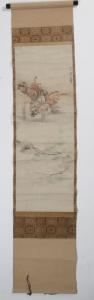 Ganrei Kishi 1816-1883,un samouraï sur un cheval lancé au galop,19th century,Osenat FR 2022-05-01