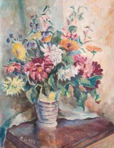GANS Paula 1883-1941,Dahlias in a Vase,Stahl DE 2016-11-26