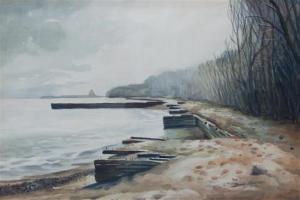 GANSHEROFF Samuel 1909-1979,Lake Michigan,1944,Hindman US 2015-05-15