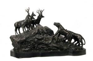 GANSO A 1973,Lions and Deer,1973,Ro Gallery US 2008-09-26