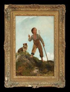 GANT James Y 1827-1841,Shepherd and His Collie,New Orleans Auction US 2014-12-06