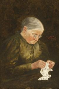 GANTNER Hans, Johann 1853-1914,PORTRAIT OF THE ARTIST'S MOTHER,1898,Sworders GB 2019-03-13