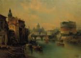 Ganto C 1800-1800,A view on the Tiber with the Borgho San Angelo, Rome,Christie's GB 2000-07-04