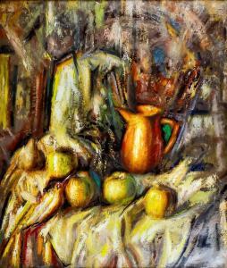 GARABEDIAN Diran K,Still life with fruit and an orange jug against an,Canterbury Auction 2018-02-06