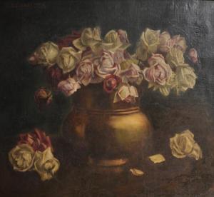 GARACCIONI ORESTE 1881,Still Life of Roses in a Brown Urn,John Nicholson GB 2018-10-03