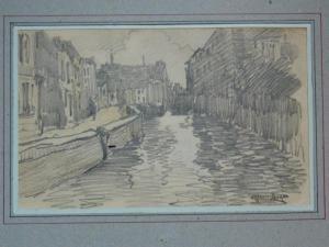 GARAT Francis 1853-1914,Canal à Amiens,Versailles Enchères FR 2017-05-21