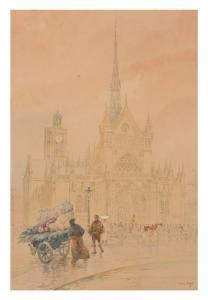 GARAT Francis 1853-1914,Paris, l'église Saint-Laurent,Binoche et Giquello FR 2023-03-09
