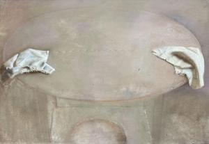GARAYO José Maria 1943,Deux serviettes blanches posées sur une table,Morand FR 2024-01-11