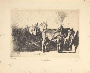 GARBER Daniel 1880-1958,French Horses,1924,Freeman US 2023-12-05