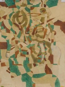 GARCIA CABRAL Ernesto,cubist-style composition with a woman hidden among,888auctions 2023-01-12