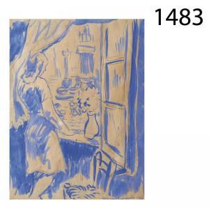 GARCIA ESTRAGUES Francesc 1914-1985,Mujer en interior,1943,Lamas Bolaño ES 2016-06-01