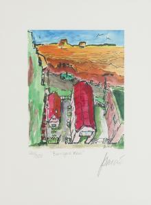 GARCIA Jerry 1942-1995,Barnyard View,John Moran Auctioneers US 2019-10-13