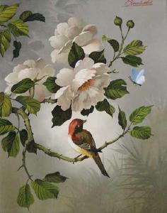 GARCIA MATA Eulalio 1910-1985,“Bird on a Flowering Branch”,Arthur James US 2007-02-20