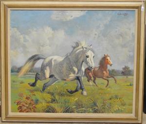 GARCIA MATA Eulalio 1910-1985,Horses,1960,Hood Bill & Sons US 2018-04-03