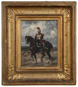 GARDANNE Auguste 1840-1890,A French Lancer and A Carabiniere-à-Cheval,Brunk Auctions US 2020-09-12
