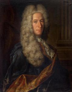 GARDELLE Charlotte 1879,Portrait of a nobleman with wig,1720,Galerie Koller CH 2017-09-22