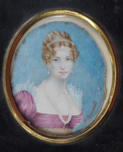 GARDELLI N,A MINIATURE BUST PORTRAIT OF A YOUNG WOMAN WEARING,Anderson & Garland GB 2011-09-13