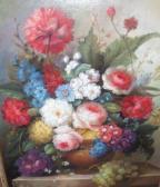 GARDENER P,Still Life Study of Mixed Flowers in a Bowl,Keys GB 2013-02-01
