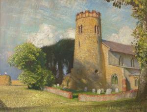 GARDINER Gerald 1902-1959,Untitled Church scene,1945,Mallams GB 2022-03-16