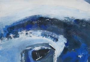 GARDINER JACKIE,ABSTRACT BOAT IN BLUE,Great Western GB 2022-07-06