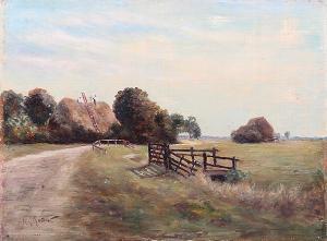 GARDINER Richard 1900-1900,Rural landscape with thatchers at work,Bonhams GB 2008-09-04