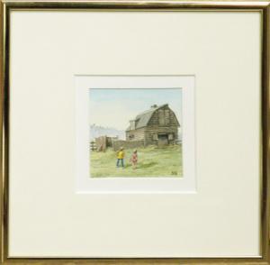 GARDINER Susan,Barn at Fort Edmonton Bark,1992,Lando Art Auction CA 2018-05-06