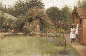 GARDNER Edwin C 1800-1800,Two girls in a flower garden,1902,Christie's GB 2002-03-07