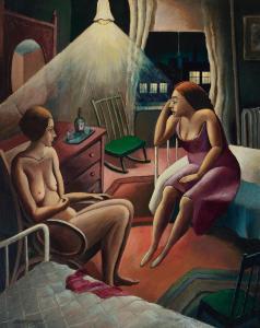 GARDNER Fred 1880-1952,Hotel Room , The Red Veil , and The Couple,1931,Bonhams GB 2023-11-30