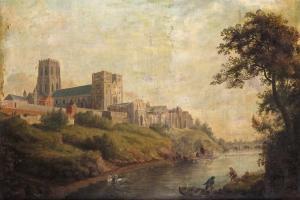 Gardner J,Durham Cathedral from the river Later,1773,Woolley & Wallis GB 2018-03-07
