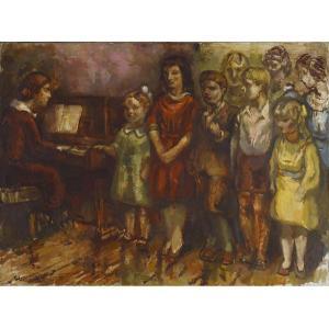 gardner Walter Henry 1902,Singing Lesson,Rago Arts and Auction Center US 2009-08-08