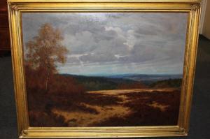 GARDNER William Biscombe 1847-1919,scenic landscape view across downland,Henry Adams GB 2019-07-10
