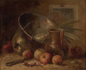 GARDON P 1800-1800,"Küchen-Stillleben mit Äpfeln und Kupfergefäßen",Palais Dorotheum AT 2011-11-22