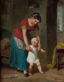 GAREIS Antonín Jan 1791-1863,Mutter mit Kleinkind in einem Interieur,Auktionshaus Quentin 2008-10-18