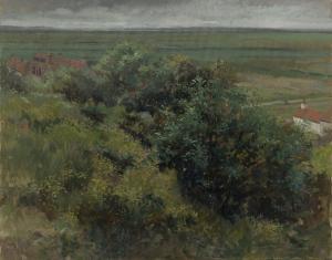 GARFIT William 1944,Trees and Marsh from Hill Top Cley, Norfolk,1978,Rosebery's GB 2022-05-25