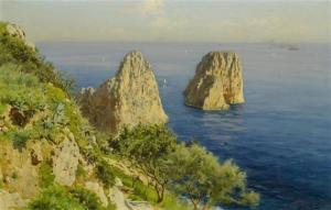 GARGIULLO E 1900-1900,Cliffs by the sea in Southern Italy,Galerie Koller CH 2012-09-17