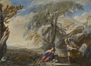 GARGIULO Domenico 1609-1675,HAGAR AND THE ANGEL,Sotheby's GB 2019-07-04