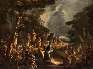 GARGIULO Domenico 1609-1675,Mosè fa scaturire l'acqua dalla roccia,Bertolami Fine Arts IT 2023-11-23