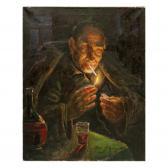 GARIKOW Iwan 1918-1982,Man Lighting Cigarette,1957,Kodner Galleries US 2019-07-17